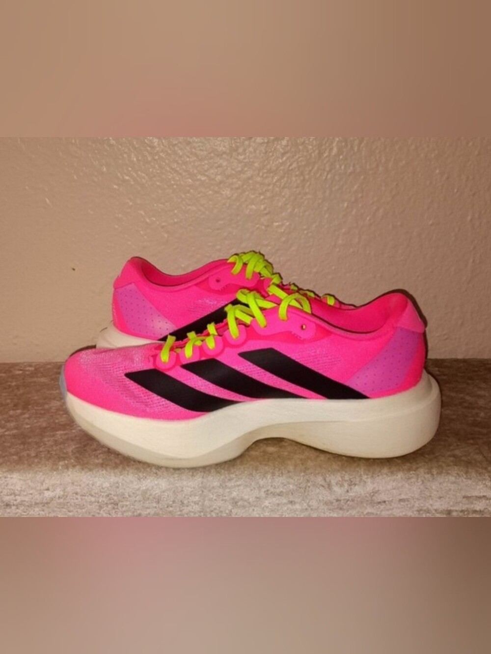 Adidas Adizero Evo SL Lucid Pink / Core Black / Cloud White.